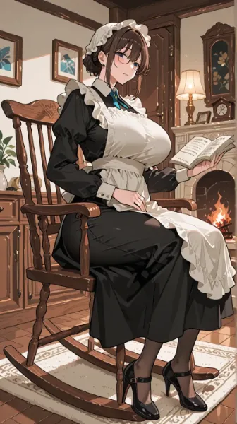 ロッキングチェアとヴィクトリアンメイド