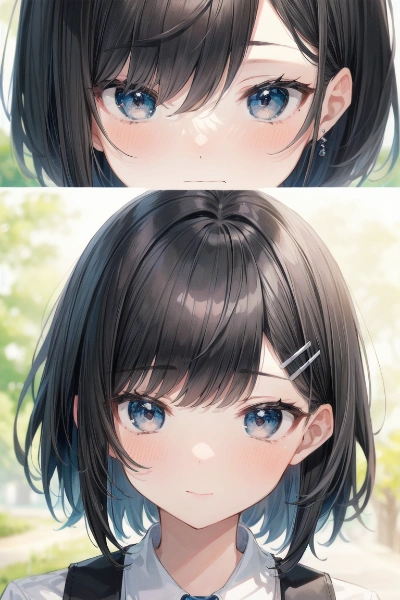 ヘアピンをプレゼントされる男勝りな幼馴染