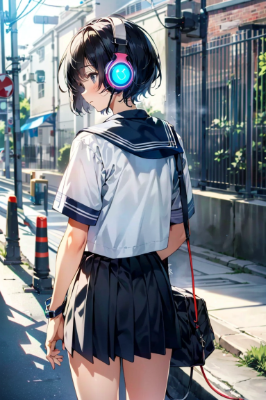 制服姿の男の子