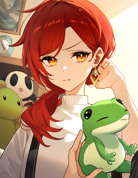 左耳のピアスには