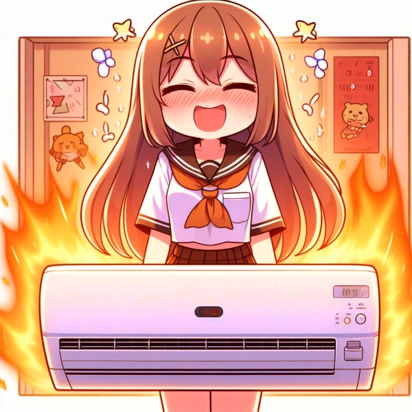 エアコンと女の子★(4枚)