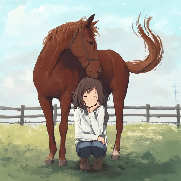 馬とのふれあい