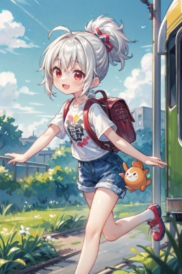 線路わきの小径