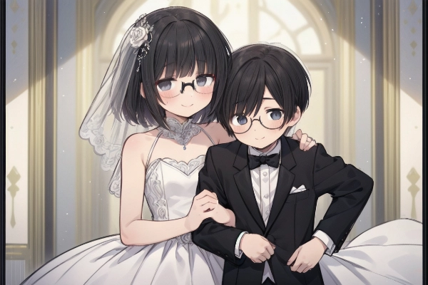 ショタ眼鏡夫婦の結婚式