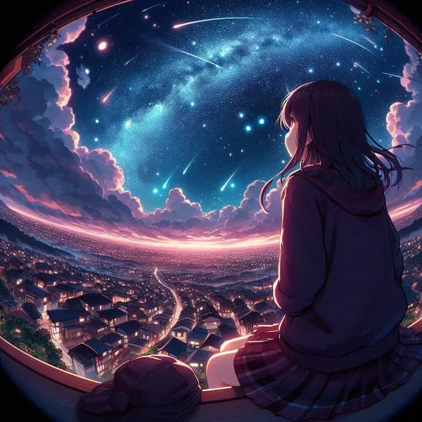 流れ星の降る夜