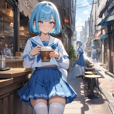 学校帰りのカフェ