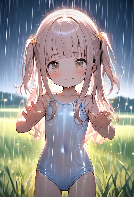 雨と少女