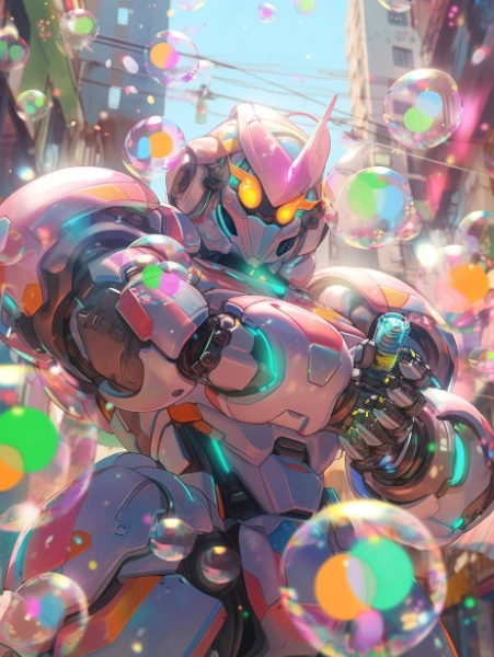 No.1017 ロボット✕シャボン玉