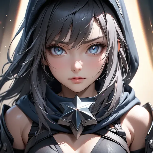 蒼眼のフード少女