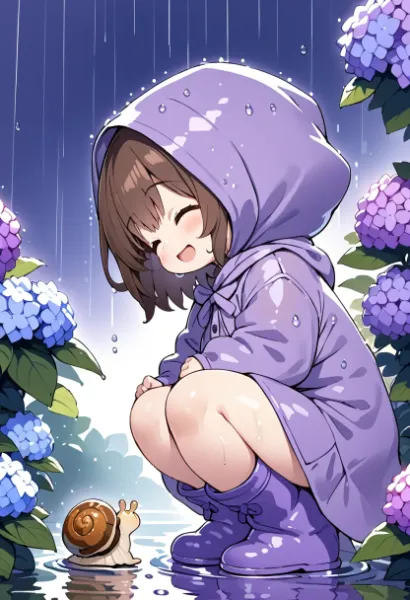 カタツムリと女の子