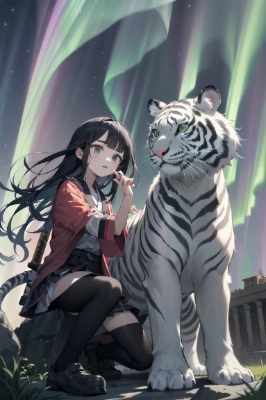 オーロラと白虎