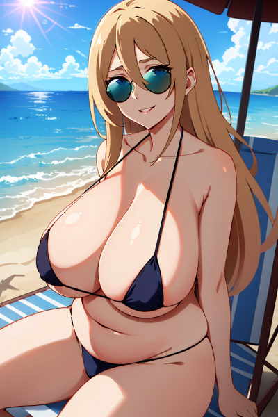 ビーチを満喫する