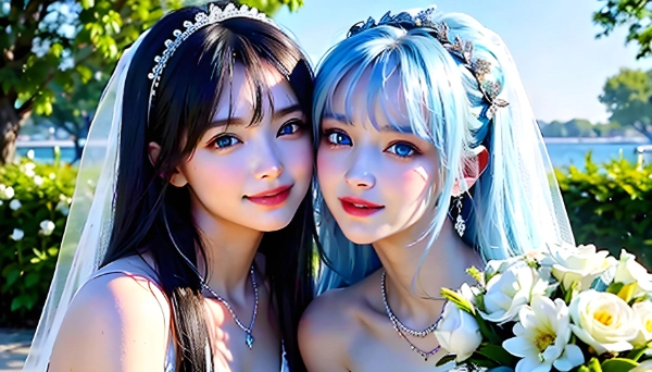 銀髪子ちゃんと黒髪ちゃん