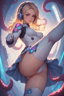 女性宇宙パイロット触手遭遇撃退パンチラ画像集