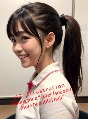 “もっとカワイイ”笑顔を目指したポニーテール美少女