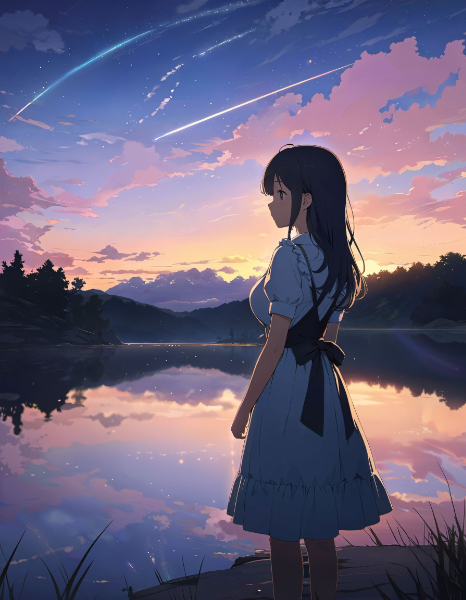 湖畔のメイドさん