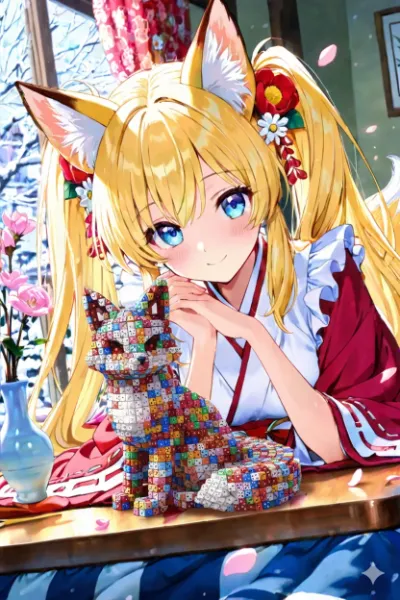 きつねのダイスアート