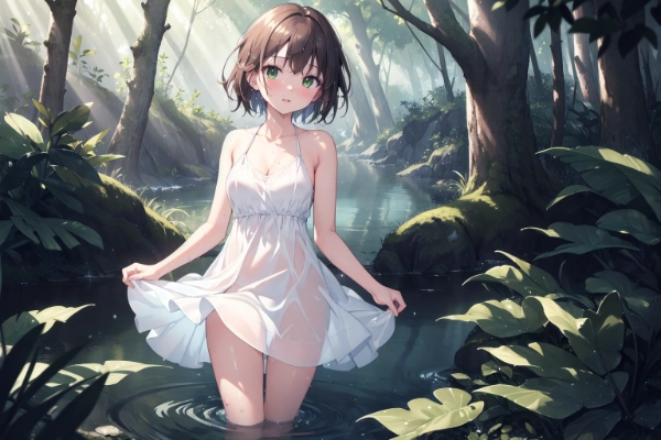 転生ちゃんの水浴び