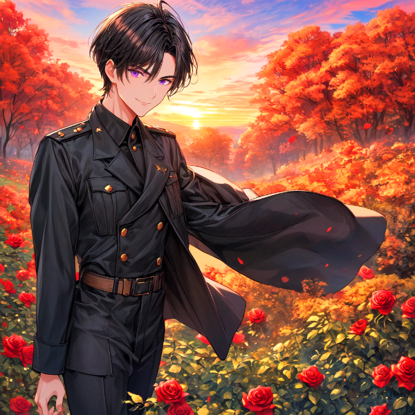 ミリタリーロリータな、黒髪短髪男性★その2(3枚)