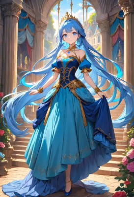 青髪お姫様