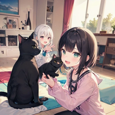 黒ネコと