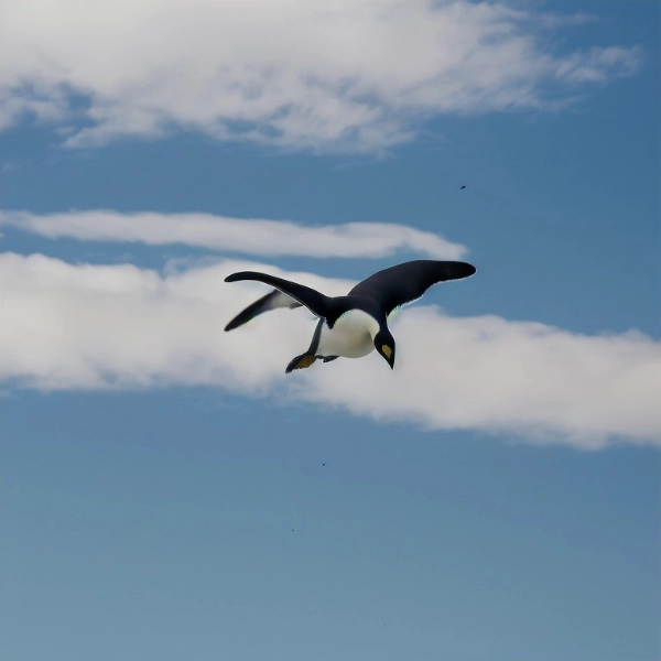 空を飛ぶペンギン