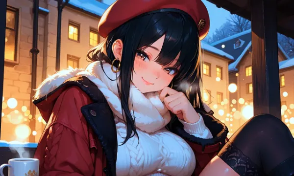 雪の街角で交わす甘い約束