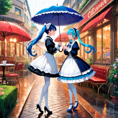 お昼の雨