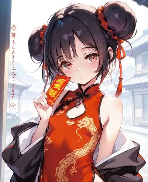 チャイナドレスの少女