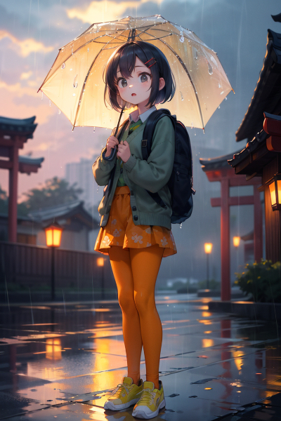 雨の日のうちの娘たち（小学生に見えるロリJK）