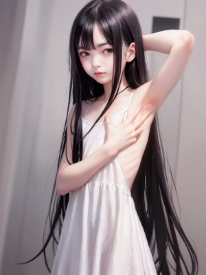 【貧乳少女】腋見せ少女
