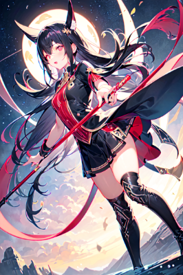 月夜の女の子
