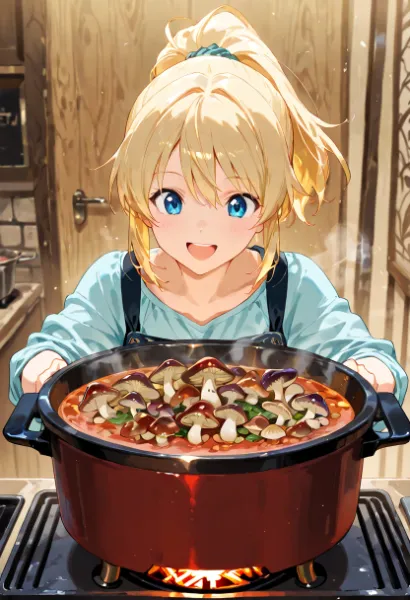 キノコの香りに誘われて 少女の温かな夕食