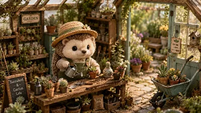 ハリネズミ園丁の多肉植物時間
