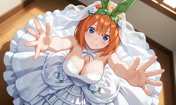 【五等分の花嫁】中野 四葉 (リボン有り､ウェディングドレス)