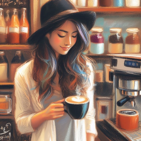 コーヒーと女性