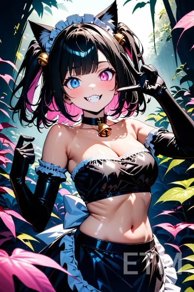 【勝手にコラボ】クロネコメイドちゃん、例の森へ行く