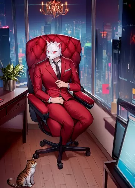 社長「あー隅っこが落ち着く」