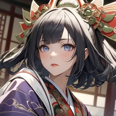 華やかな着物の少女
