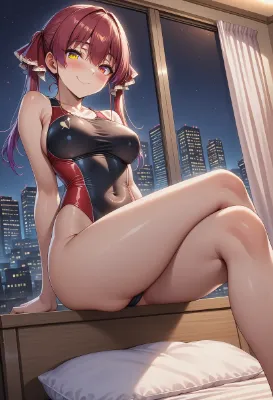 宝鍾マリン　競泳水着顔面騎乗2