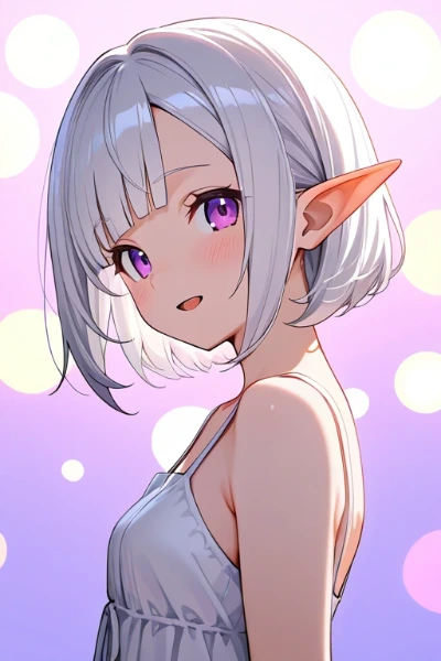 銀髪のエルフ少女