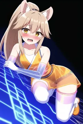 orange squirrel miko_girl_transfer_defeat