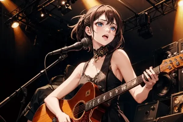 ライブ中の少女