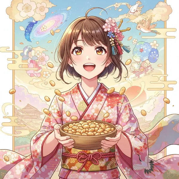 桜舞う空に黄金の願いを