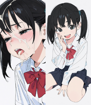 【即落ち】ツインテールな女の子にぶっかけ