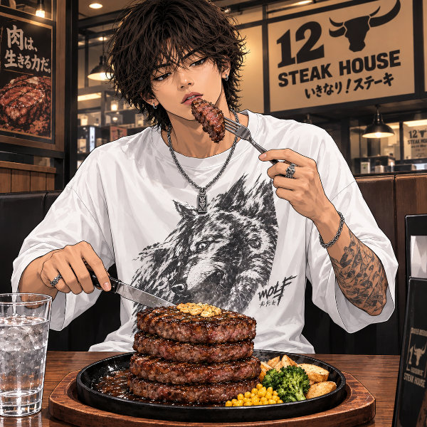 9/20 ステーキ盛り盛り（ロウェル🐺）