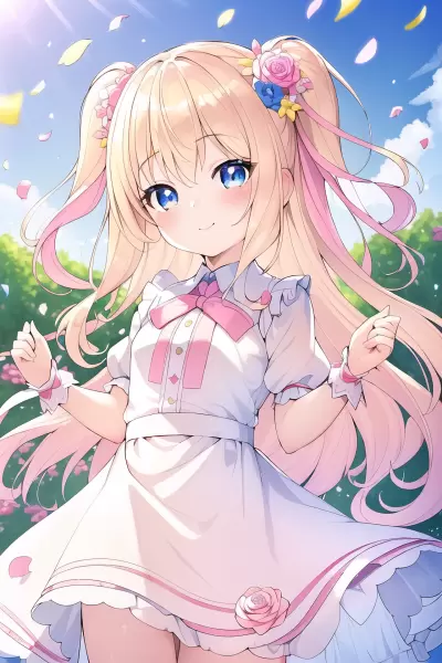 お祝いする金髪少女 その2