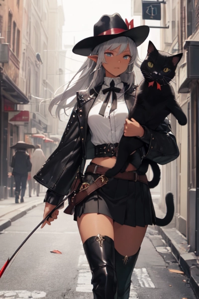 黒猫・虎猫・闇エルフ