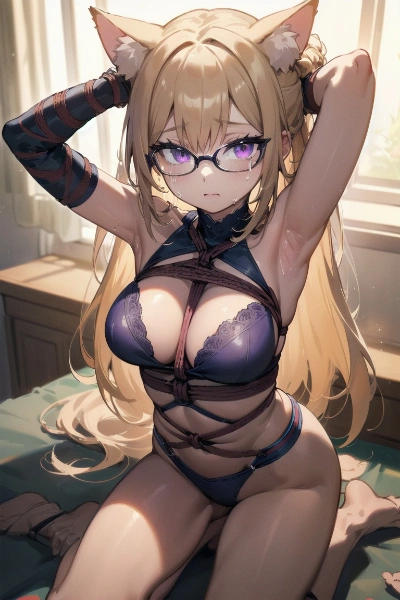 瑠煌星(ﾙｺｳｼｮｳ)、誘惑する　　〜『魔神娘とひとつ屋根の下』AIピクターズ版