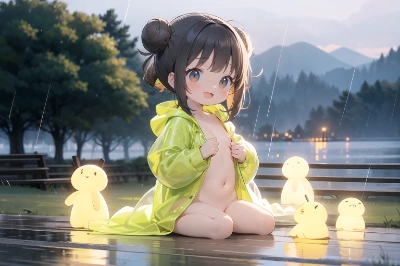 ６月のレインコートあいみちゃん（３枚）